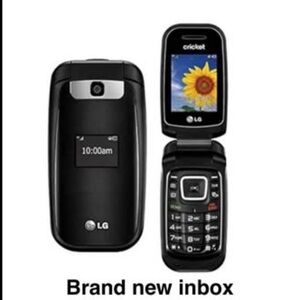 LG Black Flip Phone brand new package in a box. Compatible to the Bell network.